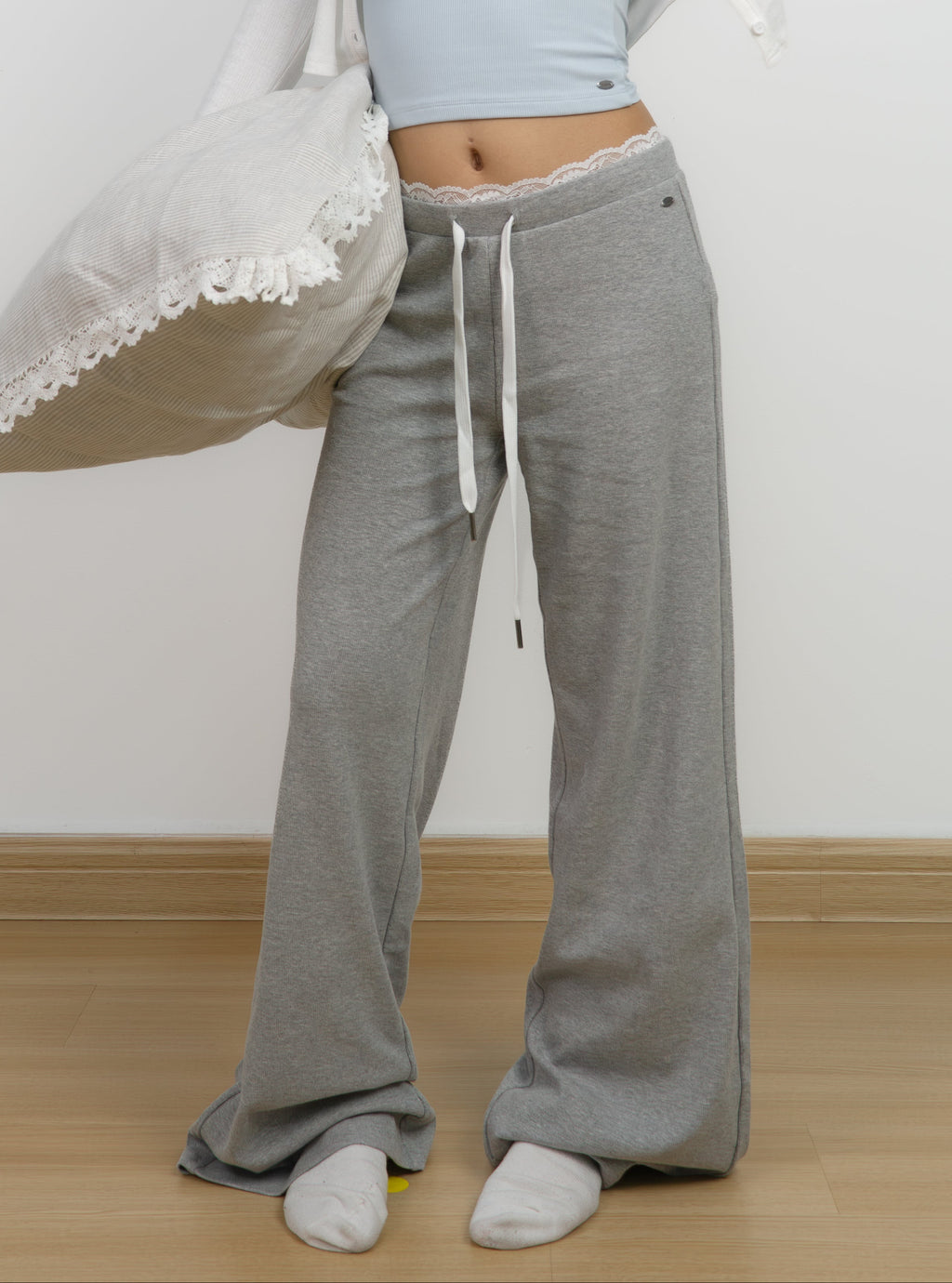 Earl Grey Lace Lounge Pants