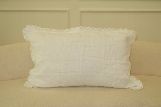 Cloud White Lace Pillowcase