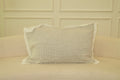 Cloud Grey Stripe Lace Pillowcase