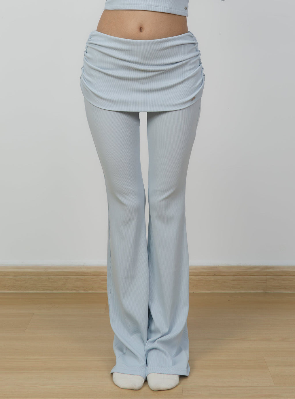 Baby Blue Foldover Flare Pant