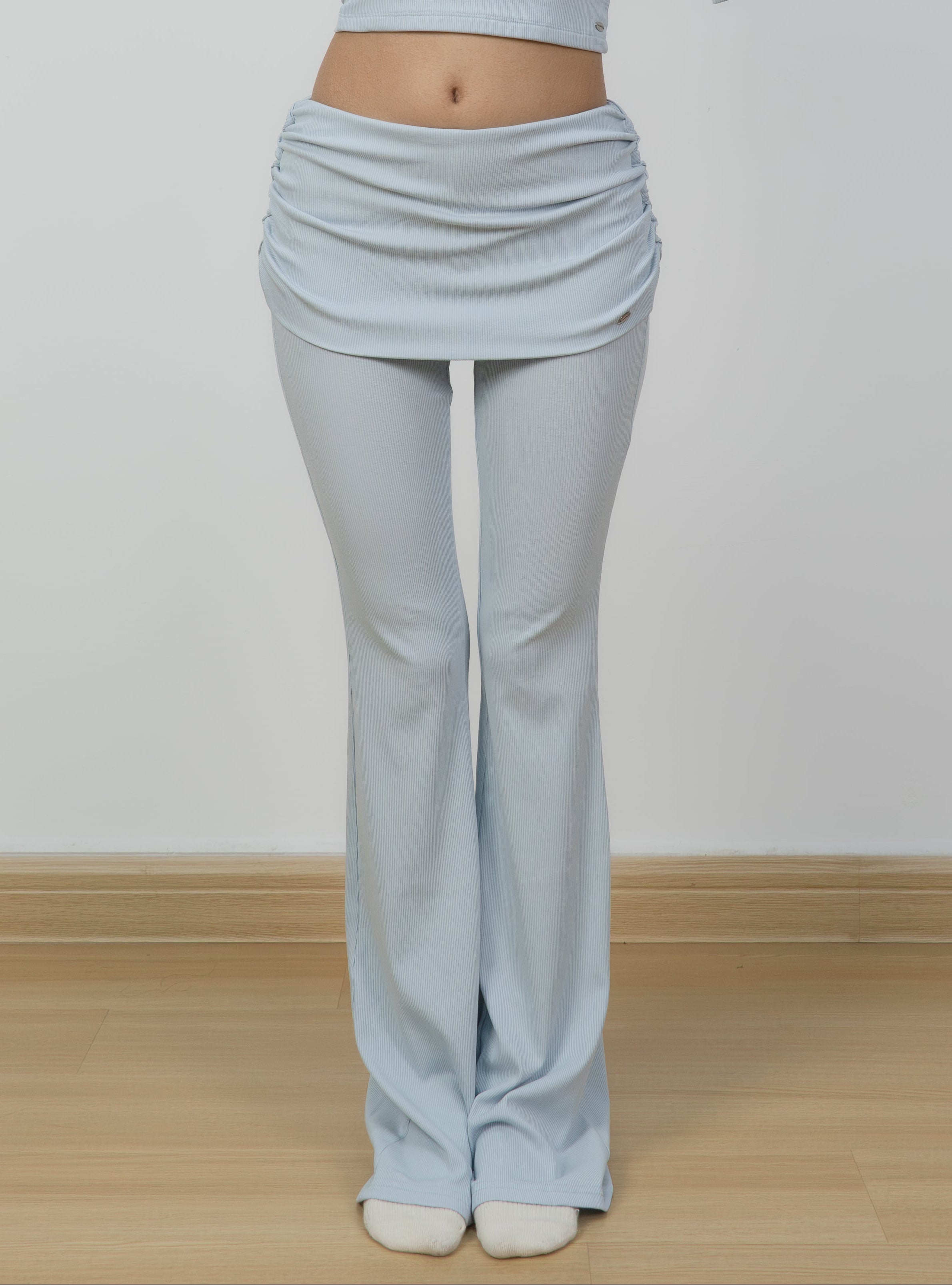 Baby Blue Foldover Flare Pant